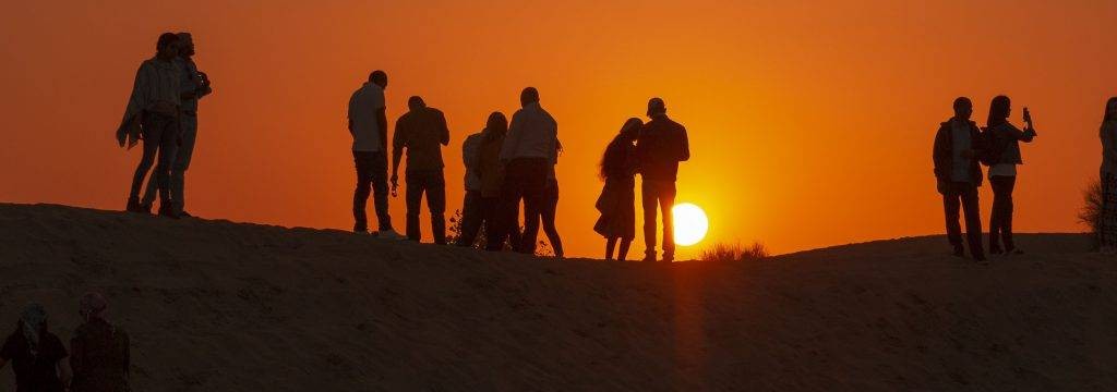 Dubai Desert at sunset