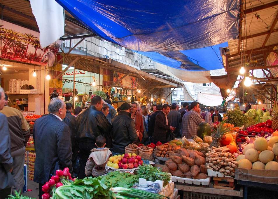 Market in Amman in Jordan