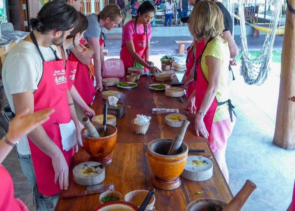 Taking a cooking class in Chiang Mai Thailand