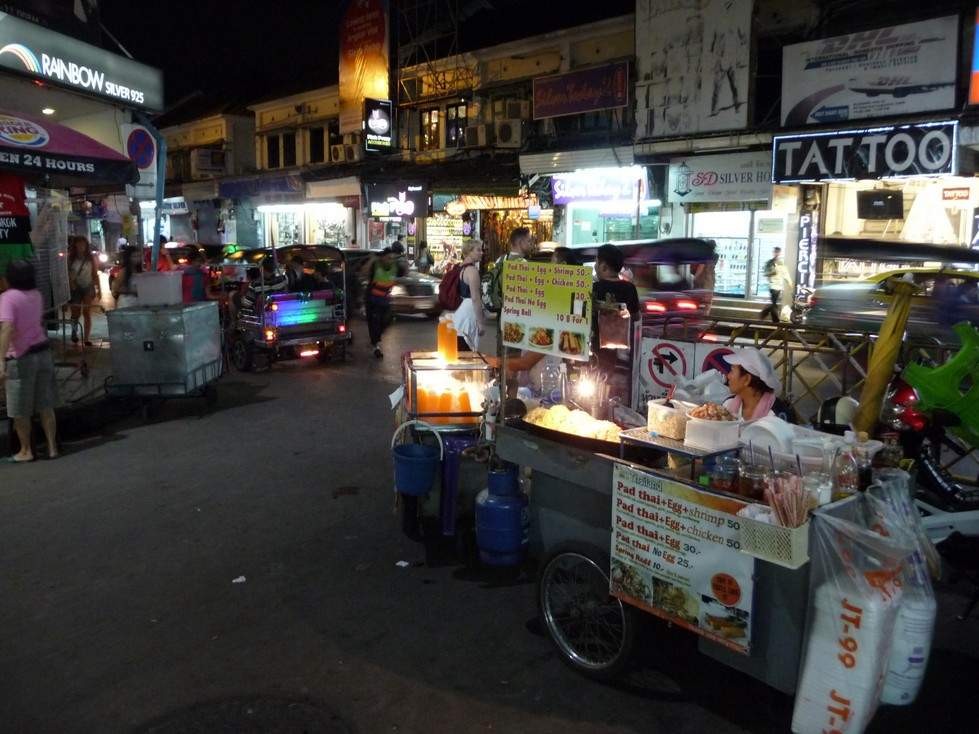 Streetfood on Khao San Road in Bangkok Thailand