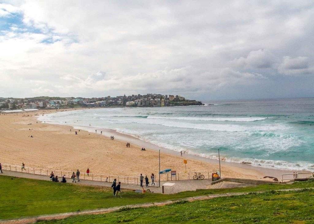 Surfers at Bondi Beach in Sydney - Australia