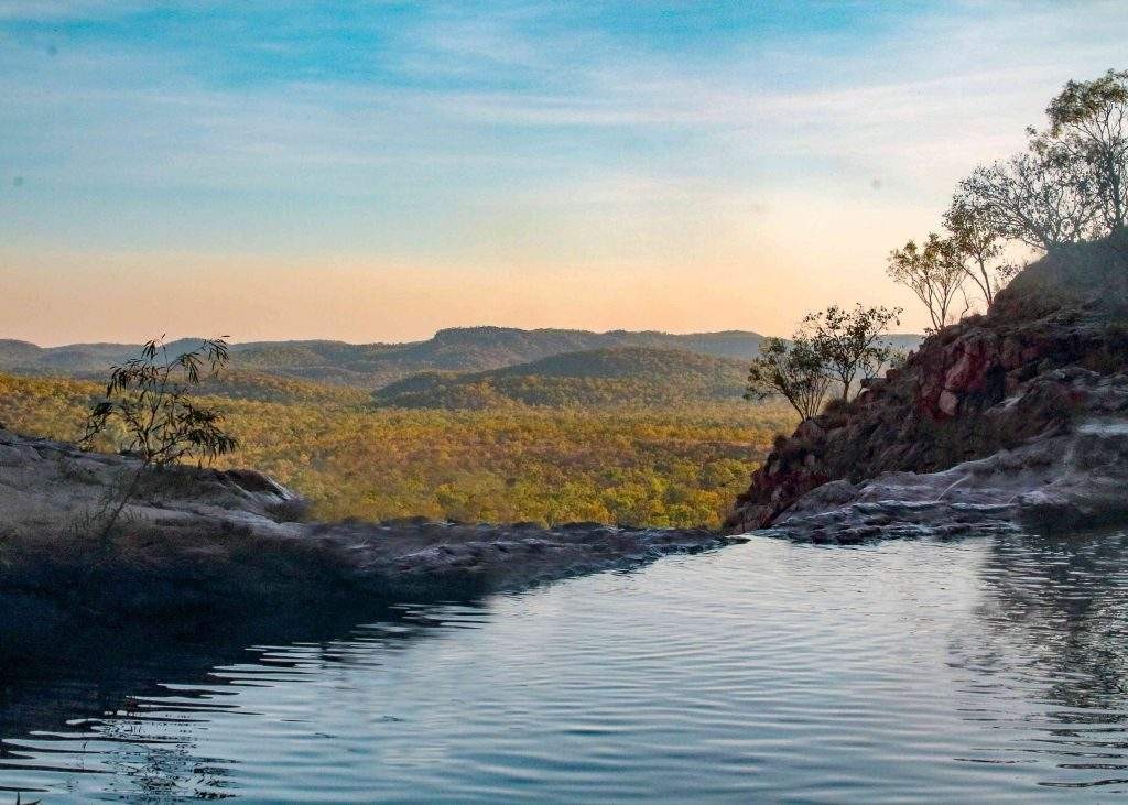 On top of Gunlom Waterfall in Kakadu National Park - Northern Territory Australia