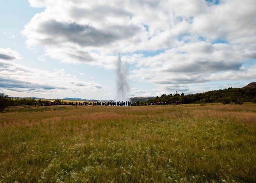 Strokkur in Geysir geothermal area in the Golden Circle Iceland