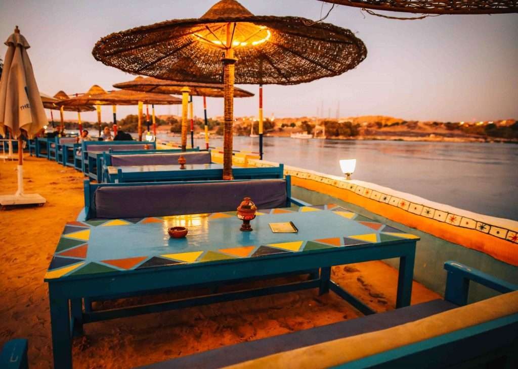 Nubian restaurant in Aswan in Egypt