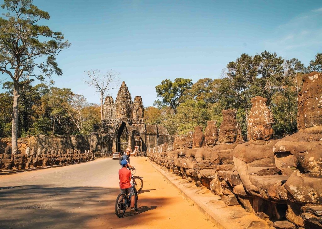 South gate of Angkor Thom in Siem Reap - Cambodia