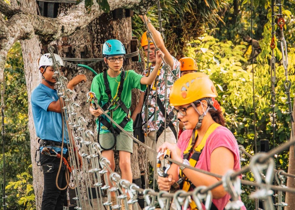 Zip lining through the jungle in Siem Reap - Cambodia