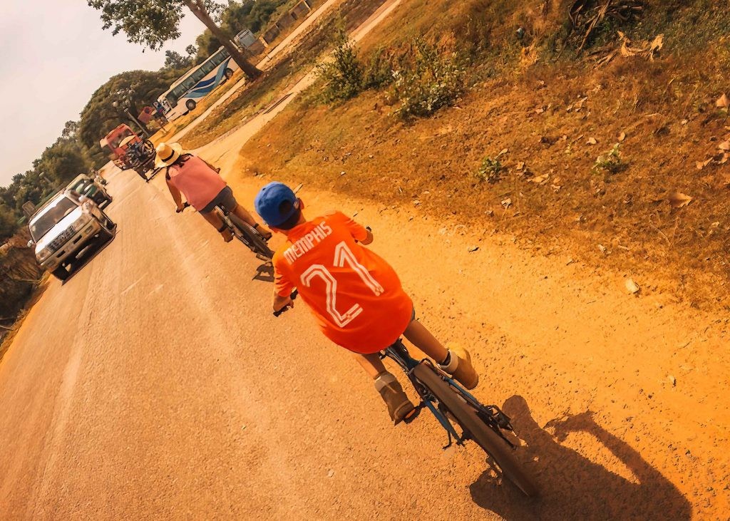 Biking to the Angkor temples in Siem Reap - Cambodia