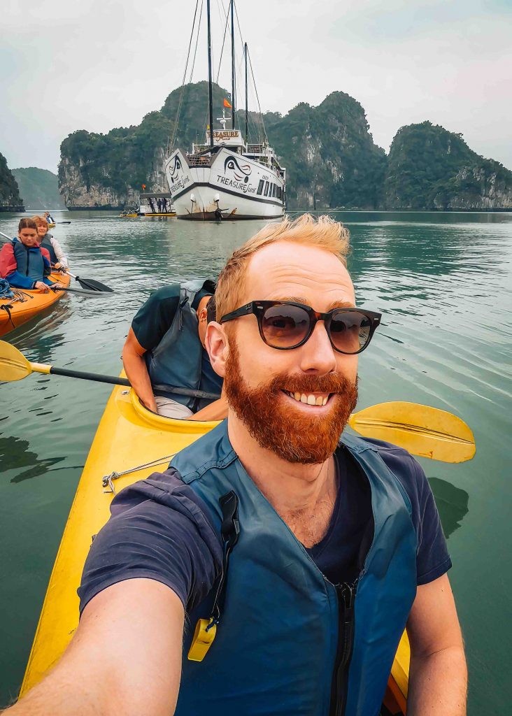 Kayaking through Halong Bay - Vietnam