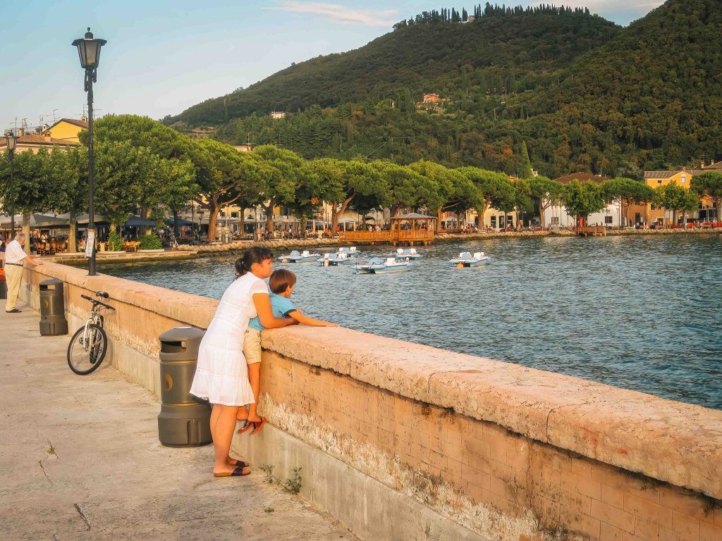 Admiring Lake Garda in Italy