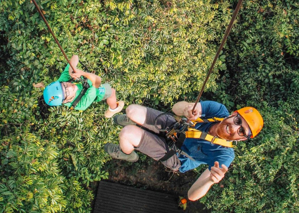 Zip lining in the jungles of Siem Reap - Cambodia