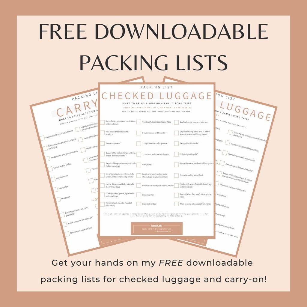 Download my FREE printable packing lists