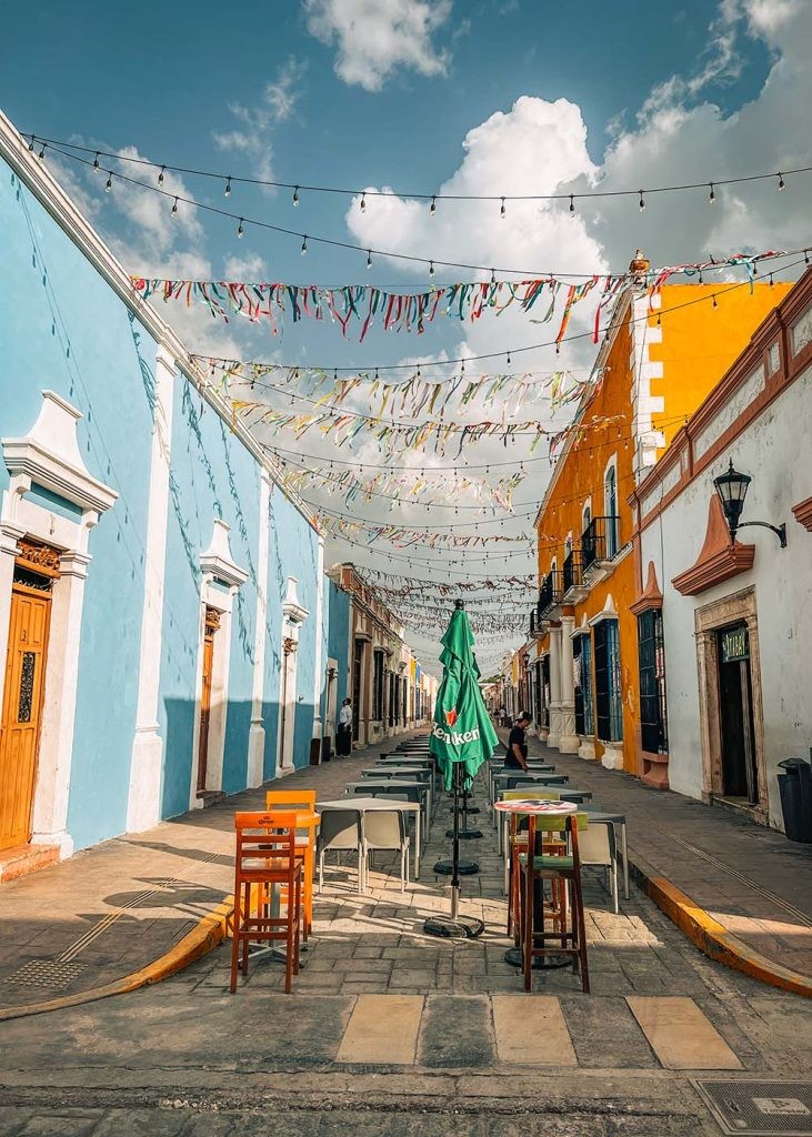 Colorful buildings in Campeche - Mexico