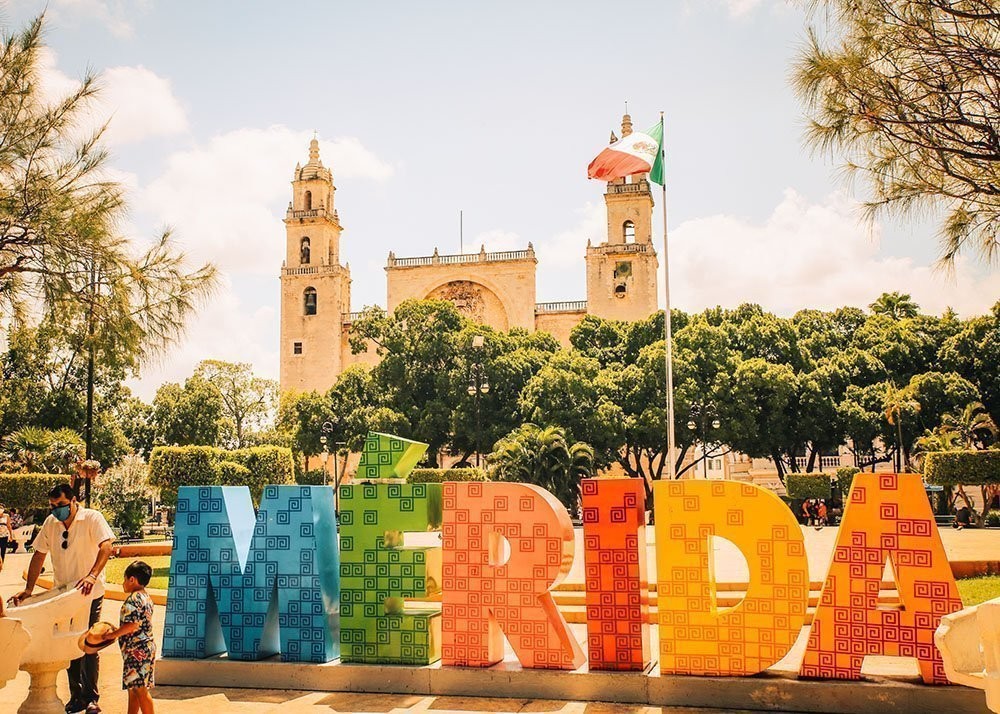 Merida pueblo magico sign - Mexico